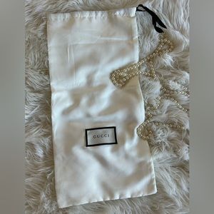 GUCCI Dust Bag white tall shoe bag